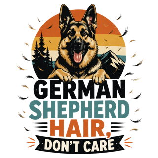 GERMAN SHEPHERD HAIR, DON'T CARE — art by Bazzai Studio