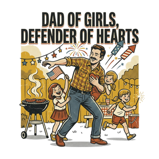 Dad of girls, defender of hearts — art by Bazzai Studio