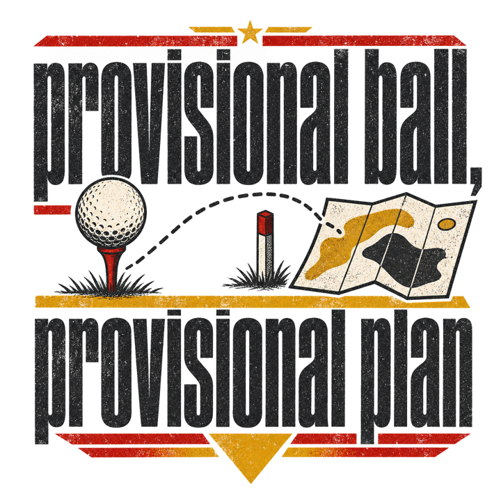 provisional ball, provisional plan — golf life t-shirt design by Bazzai Studio
