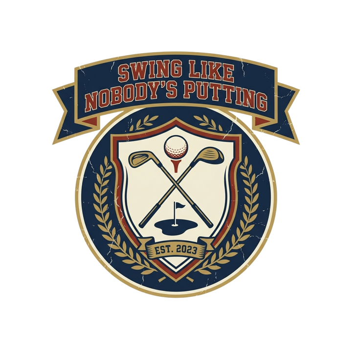 SWING LIKE NOBODY'S PUTTING — golf t-shirt design by Bazzai Studio