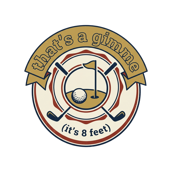 that's a gimme (it's 8 feet) — golf t-shirt design by Bazzai Studio