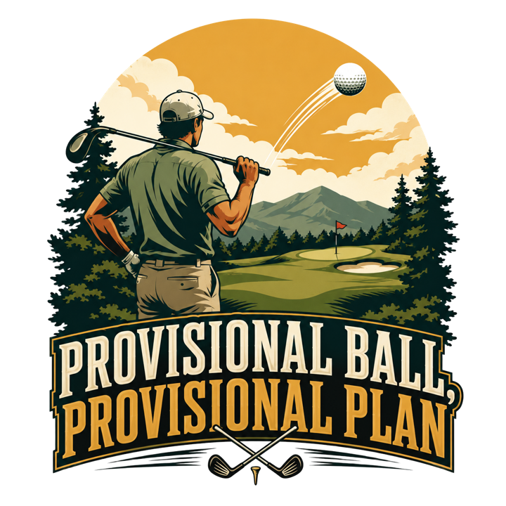 provisional ball, provisional plan — golf life t-shirt design by Bazzai Studio