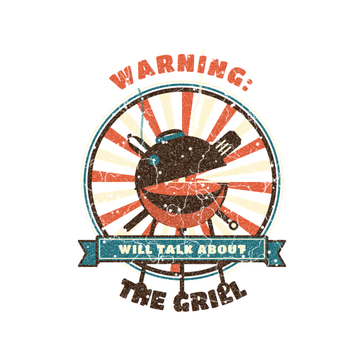 WARNING: WILL TALK ABOUT THE GRILL — grill dad bbq t-shirt design by Bazzai Studio
