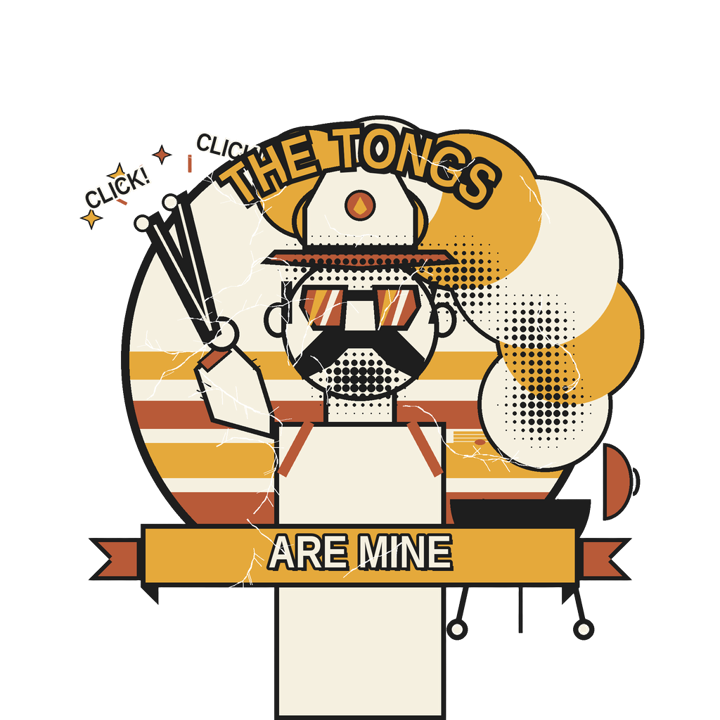 THE TONGS ARE MINE — grill dad bbq t-shirt design by Bazzai Studio