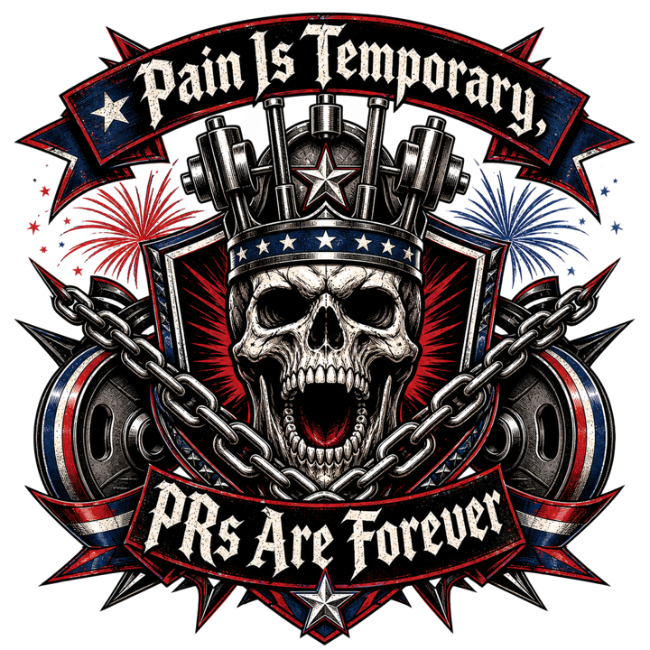 Powerlifter Hardcore — gym lifting t-shirt design by Bazzai Studio