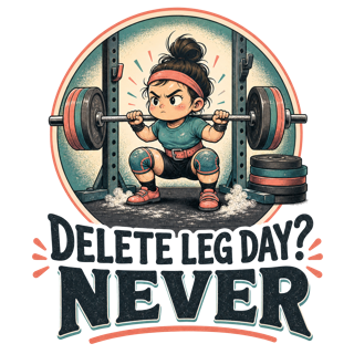 DELETE LEG DAY? NEVER — art by Bazzai Studio