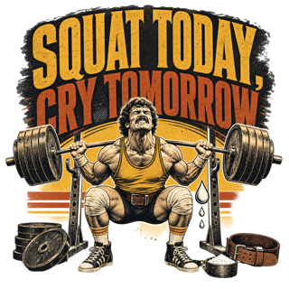 SQUAT TODAY, CRY TOMORROW — art by Bazzai Studio