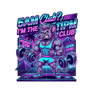 Gym Rat Night Owl — art by Bazzai Studio