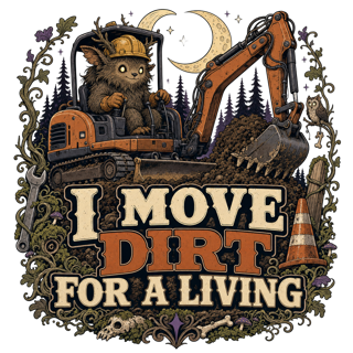 I MOVE DIRT FOR A LIVING — art by Bazzai Studio
