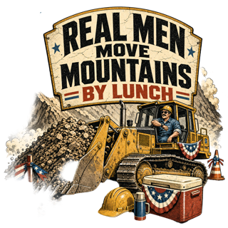Real men move mountains by lunch — art by Bazzai Studio