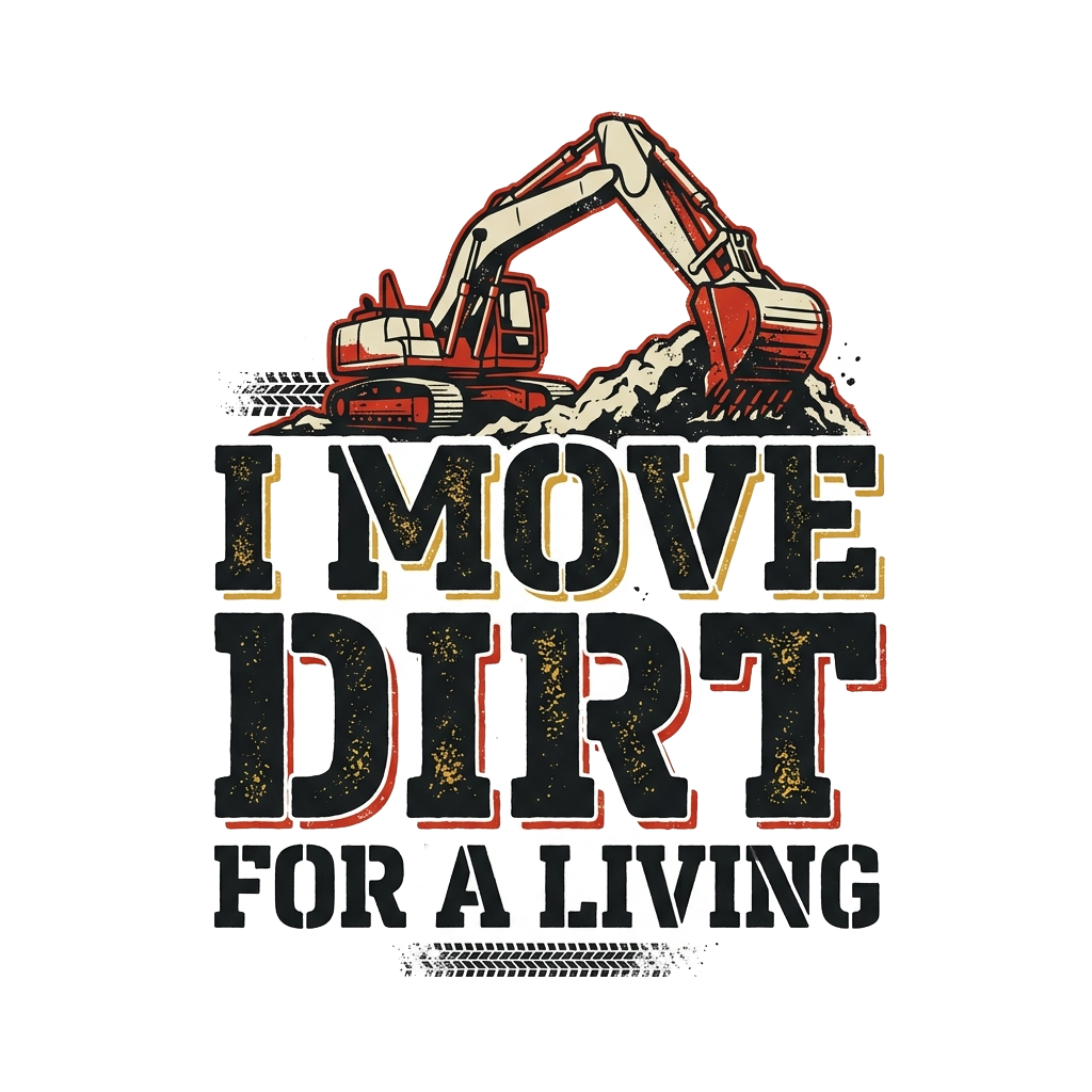 I MOVE DIRT FOR A LIVING — art by Bazzai Studio