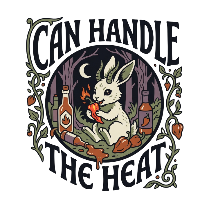 CAN HANDLE THE HEAT — hot sauce heads t-shirt design by Bazzai Studio