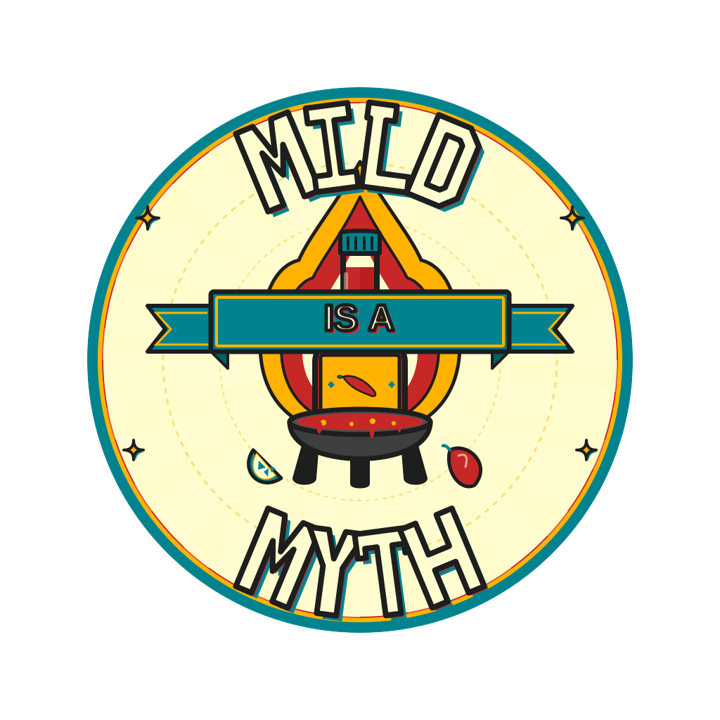 MILD IS A MYTH — hot sauce heads t-shirt design by Bazzai Studio