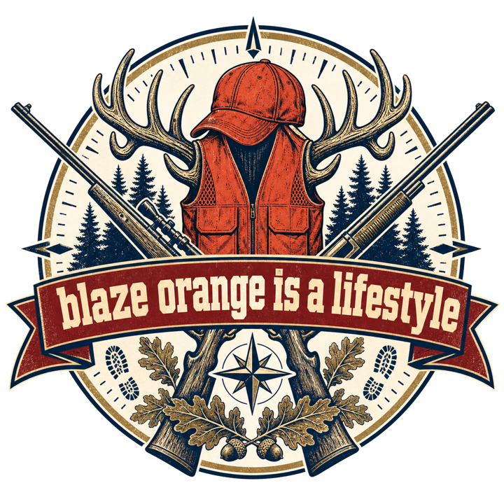 blaze orange is a lifestyle — hunter life t-shirt design by Bazzai Studio