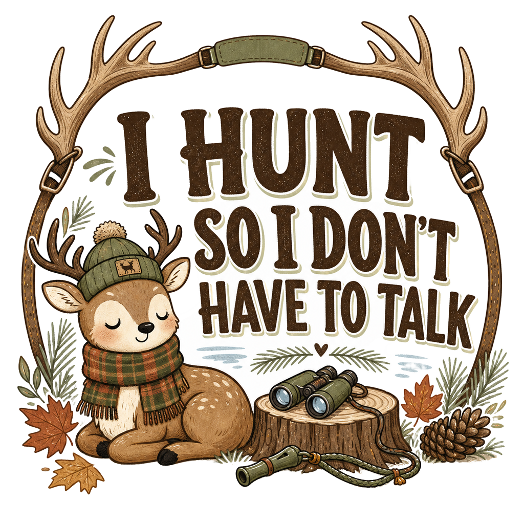 I HUNT SO I DON'T HAVE TO TALK — art by Bazzai Studio