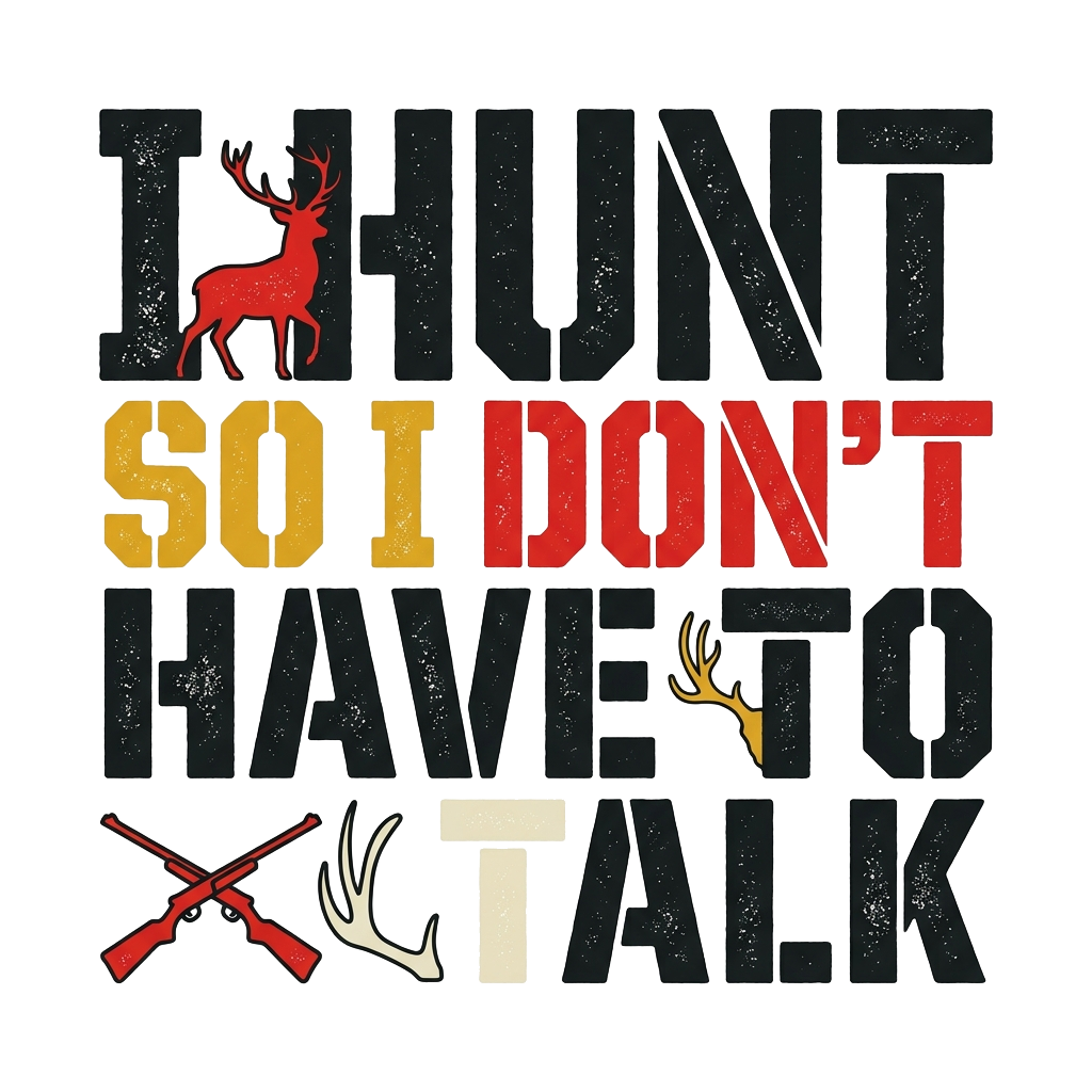 I HUNT SO I DON'T HAVE TO TALK — art by Bazzai Studio