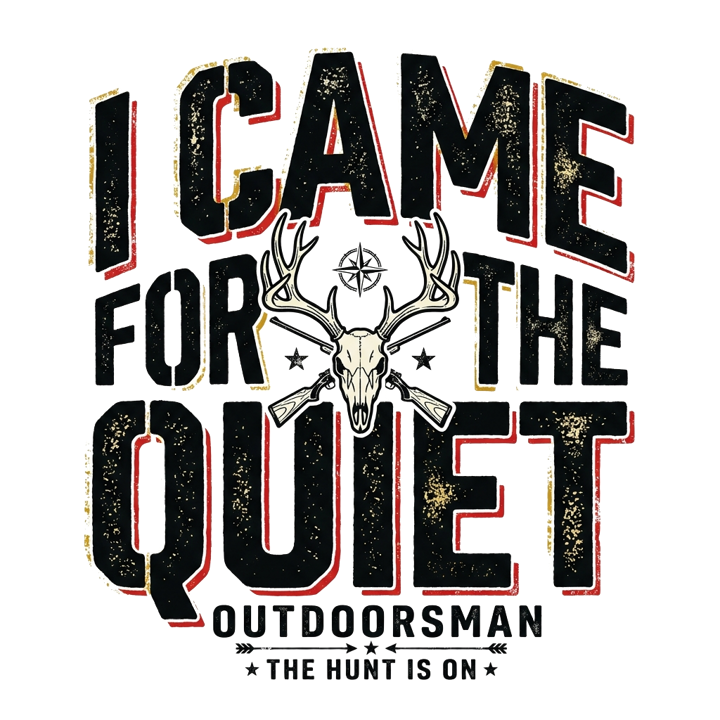 I CAME FOR THE QUIET — hunting t-shirt design by Bazzai Studio