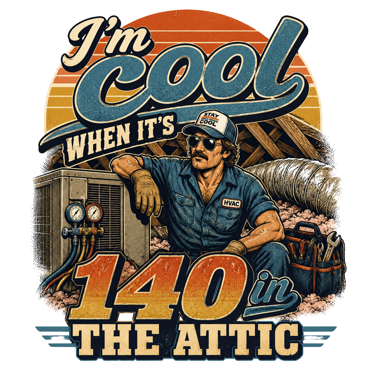 I'm cool when it's 140 in the attic — art by Bazzai Studio