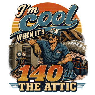 I'm cool when it's 140 in the attic — art by Bazzai Studio
