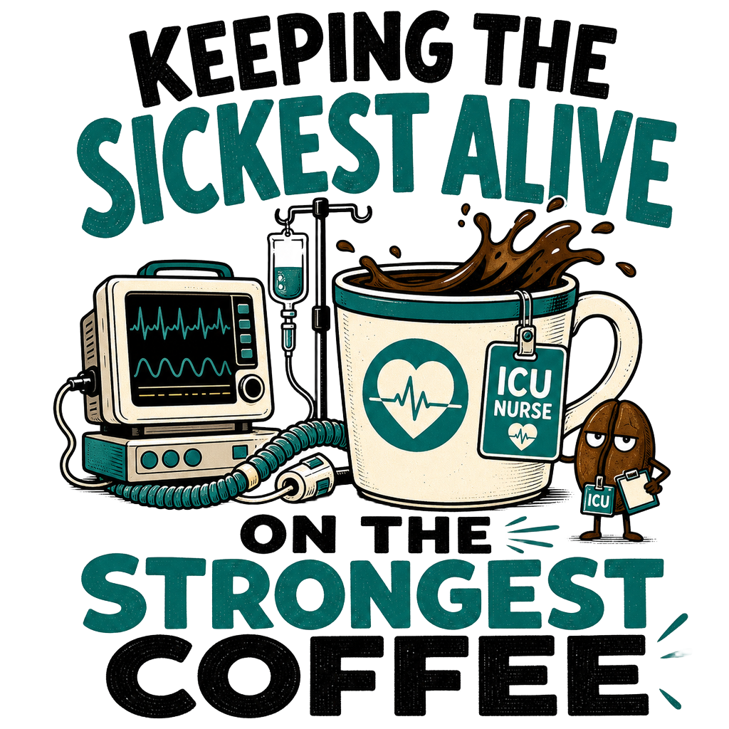 Keeping the sickest alive on the strongest coffee — art by Bazzai Studio