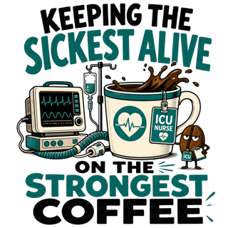 Keeping the sickest alive on the strongest coffee — art by Bazzai Studio