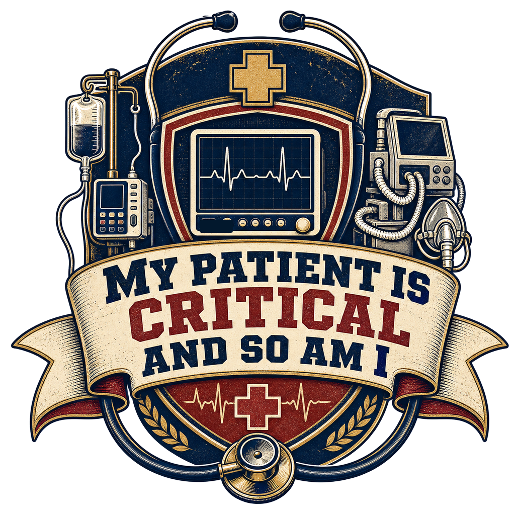 My patient is critical and so am I — art by Bazzai Studio