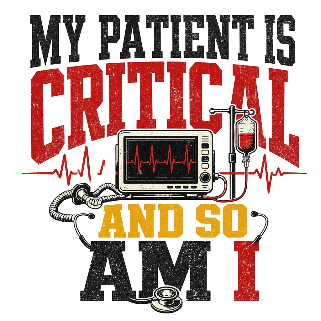 My patient is critical and so am I — art by Bazzai Studio