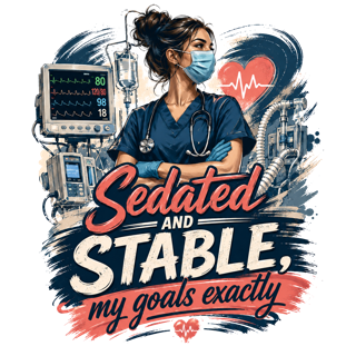 Sedated and stable, my goals exactly — art by Bazzai Studio
