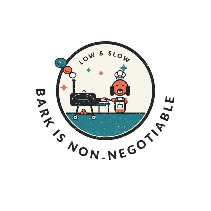 BARK IS NON-NEGOTIABLE — low slow pitmaster t-shirt design by Bazzai Studio