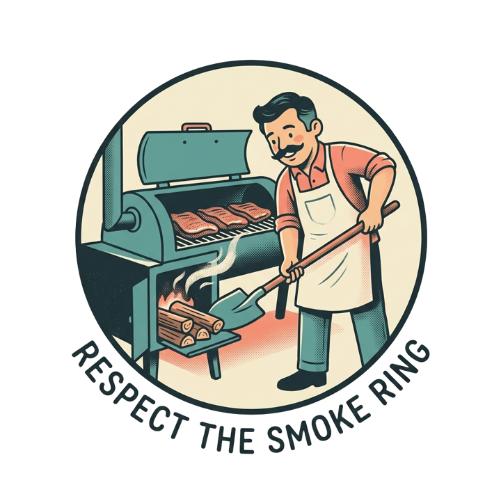 RESPECT THE SMOKE RING — bbq t-shirt design by Bazzai Studio