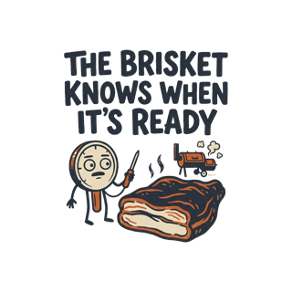 THE BRISKET KNOWS WHEN IT'S READY — art by Bazzai Studio
