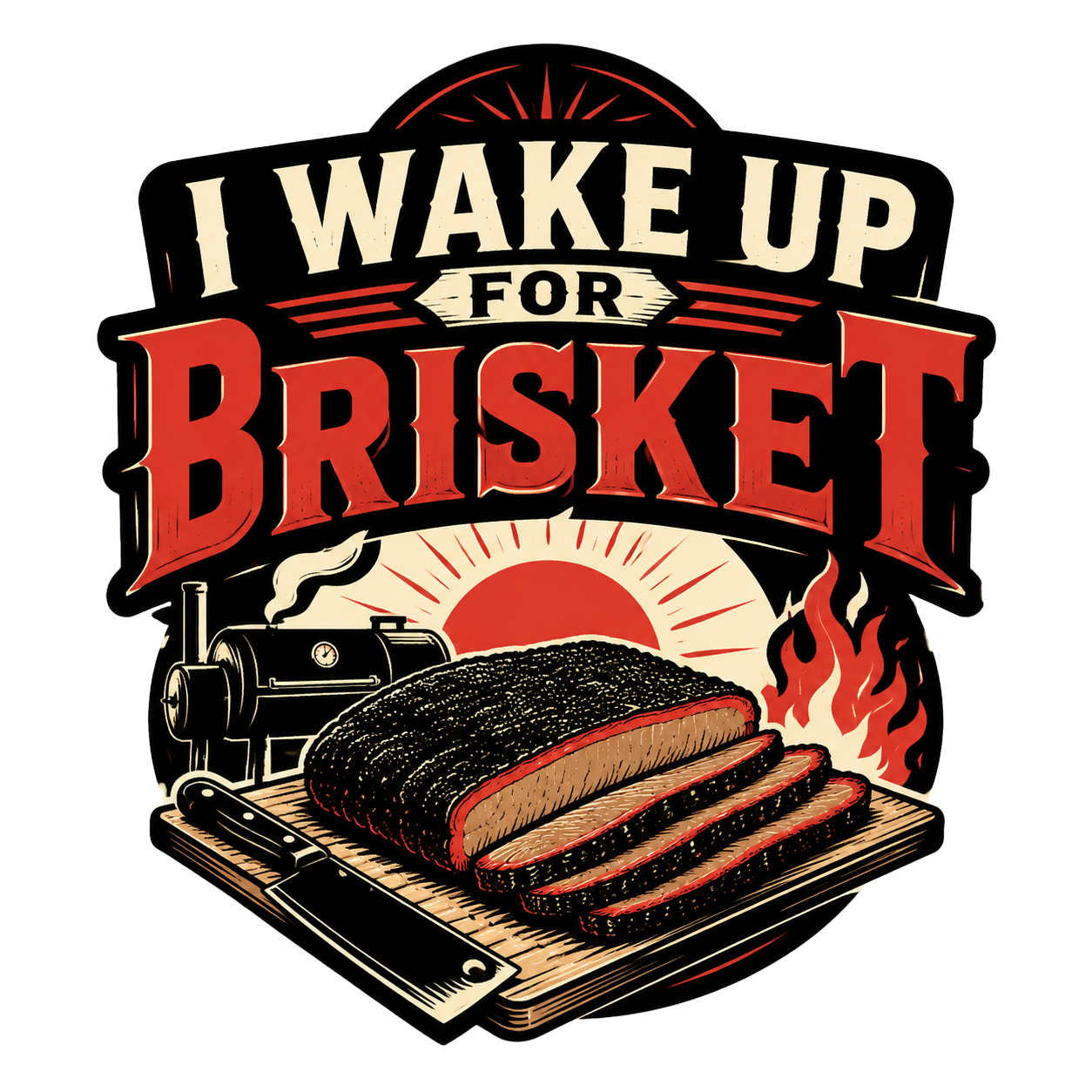 I WAKE UP FOR BRISKET — art by Bazzai Studio