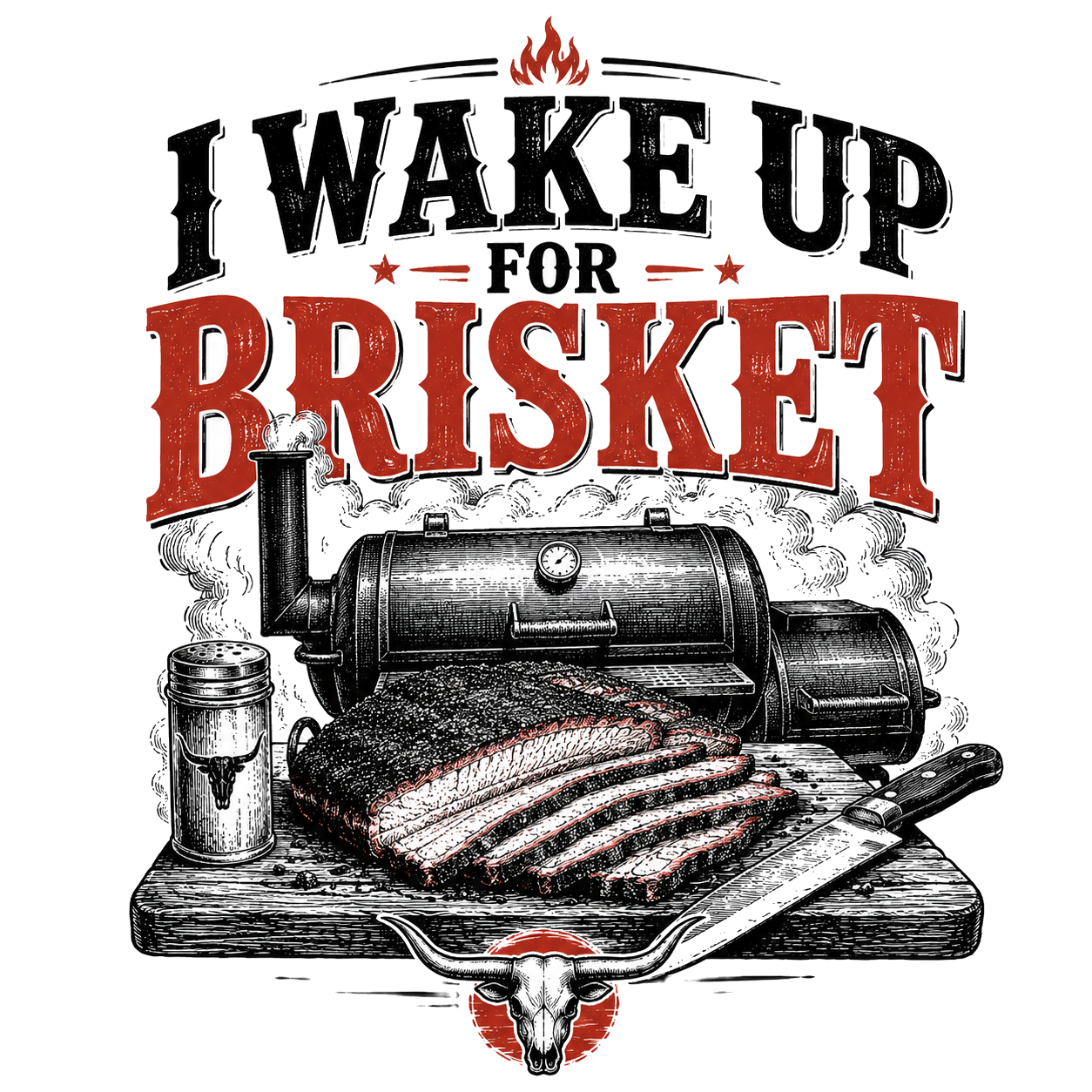 I WAKE UP FOR BRISKET — art by Bazzai Studio