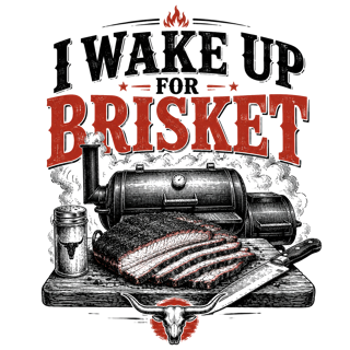 I WAKE UP FOR BRISKET — art by Bazzai Studio