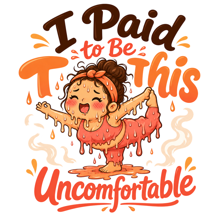 Hot Yoga Humor — meditation t-shirt design by Bazzai Studio