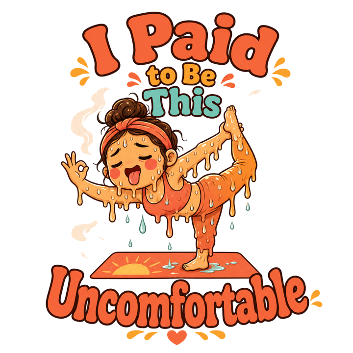 Hot Yoga Humor — meditation t-shirt design by Bazzai Studio