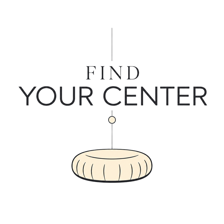 FIND YOUR CENTER — meditation mindful life t-shirt design by Bazzai Studio
