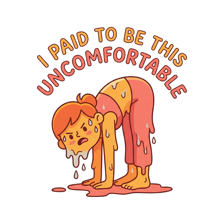 Hot Yoga Humor — meditation t-shirt design by Bazzai Studio