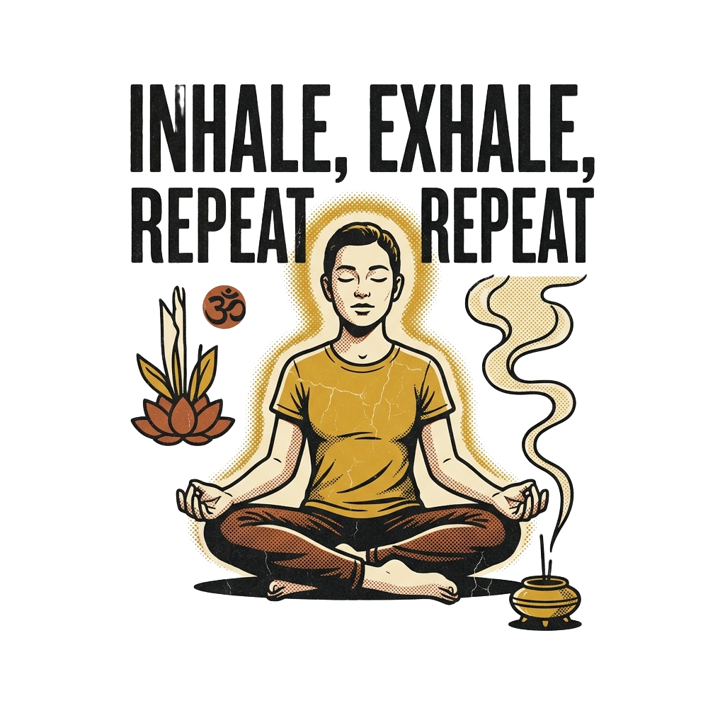 INHALE, EXHALE, REPEAT — art by Bazzai Studio