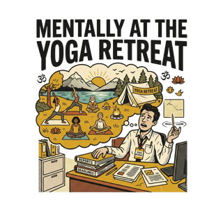 MENTALLY AT THE YOGA RETREAT — art by Bazzai Studio