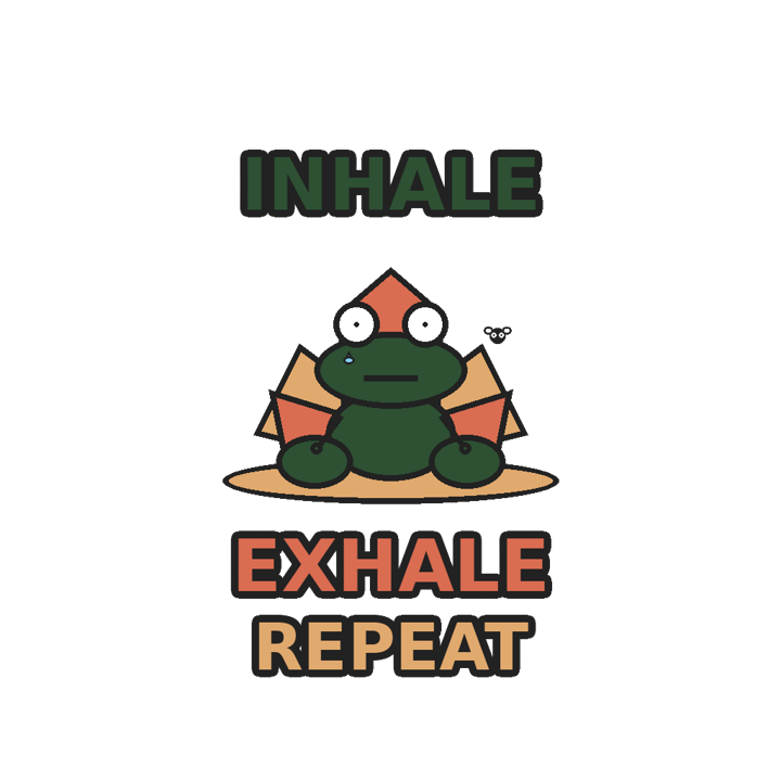 INHALE, EXHALE, REPEAT — meditation mindful life t-shirt design by Bazzai Studio