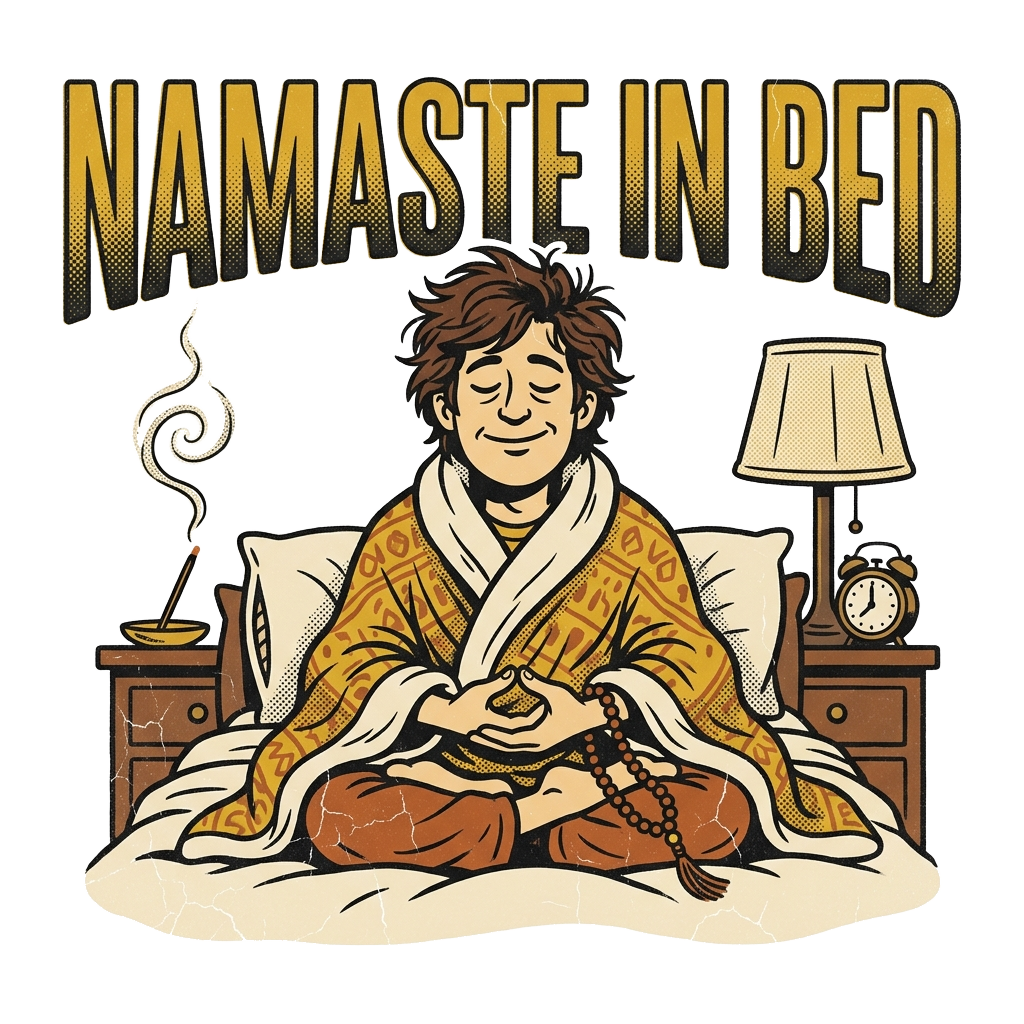 NAMASTE IN BED — art by Bazzai Studio