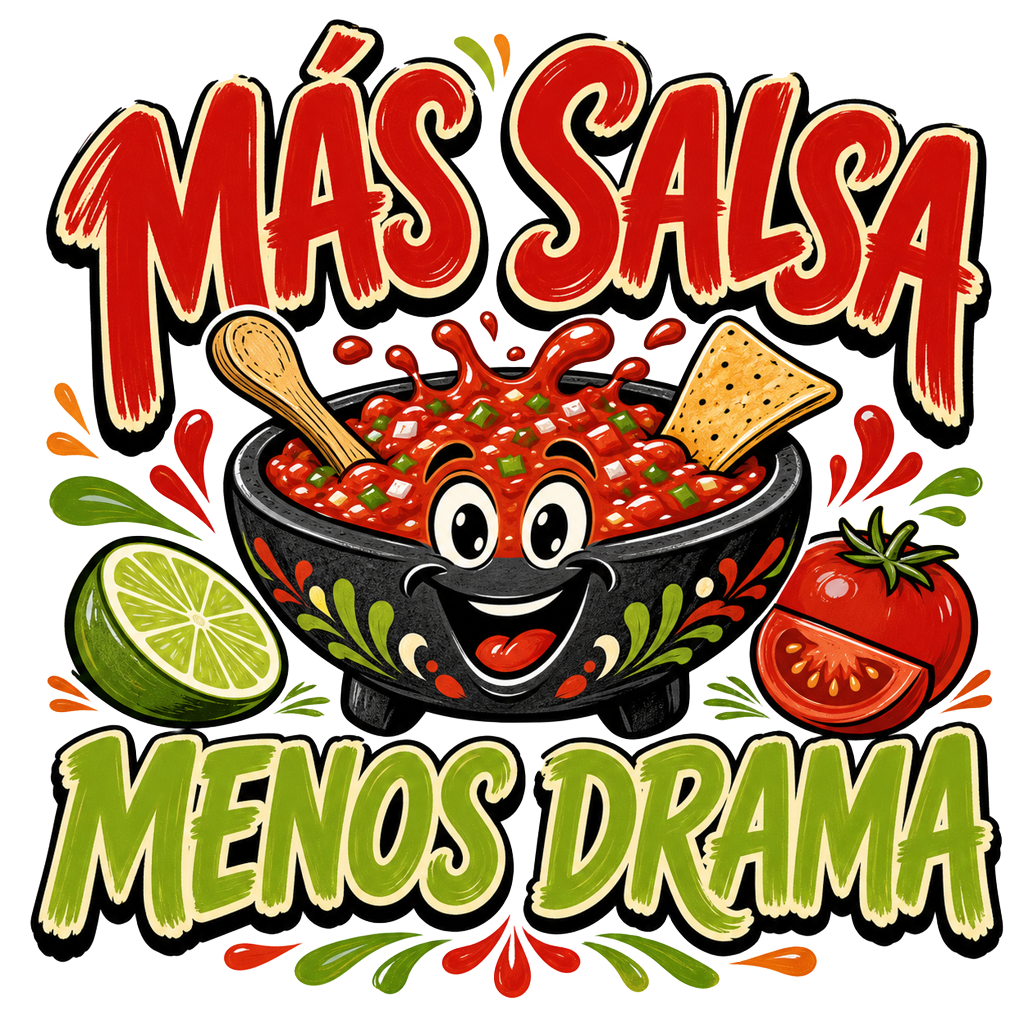 Más Salsa Menos Drama — art by Bazzai Studio