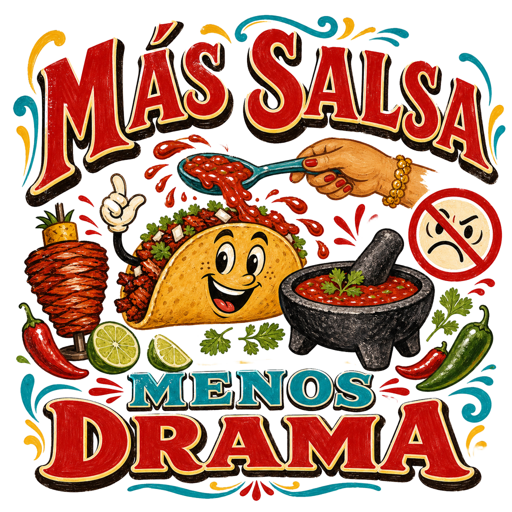 MÁS SALSA MENOS DRAMA — art by Bazzai Studio