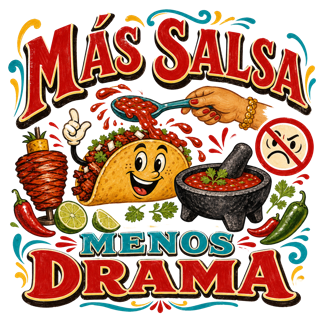 MÁS SALSA MENOS DRAMA — art by Bazzai Studio