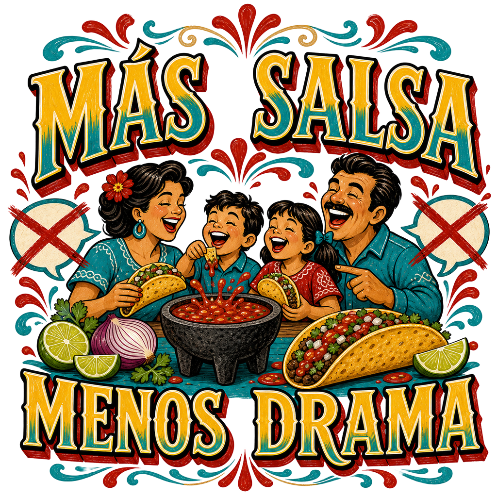 MÁS SALSA MENOS DRAMA — art by Bazzai Studio