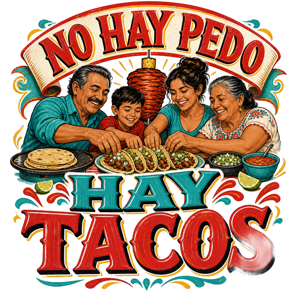 NO HAY PEDO HAY TACOS — art by Bazzai Studio