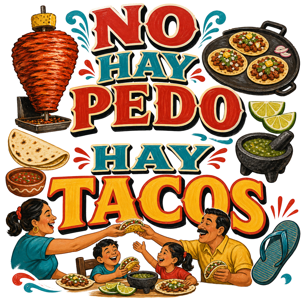 NO HAY PEDO HAY TACOS — art by Bazzai Studio