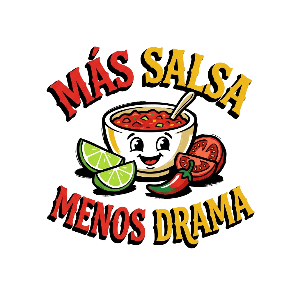 Más Salsa Menos Drama — art by Bazzai Studio