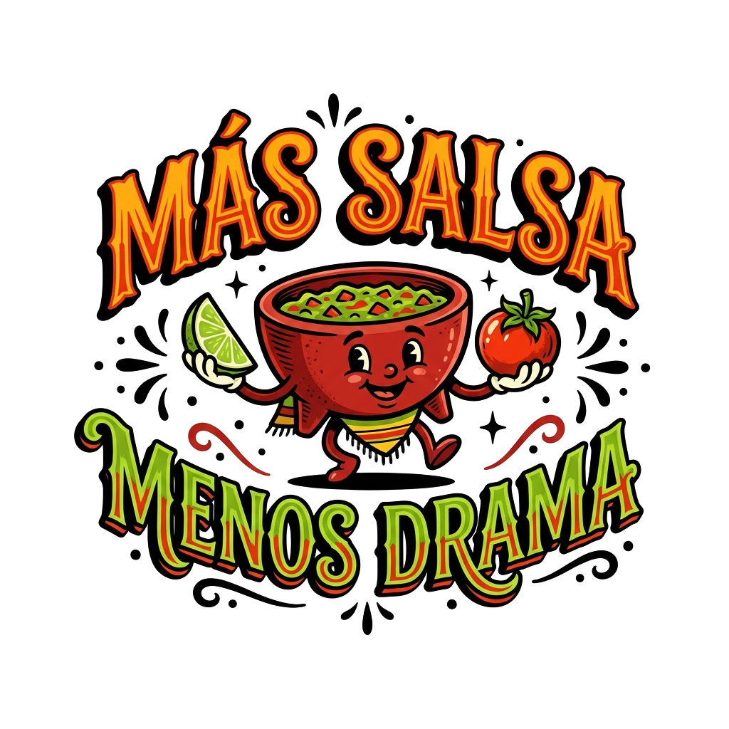 Más Salsa Menos Drama — art by Bazzai Studio